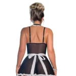 French Maid Costume Jamaica back view with apron bow