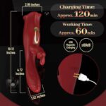 Kissing Rabbit Vibrator Jamaica size and USB magnetic charging