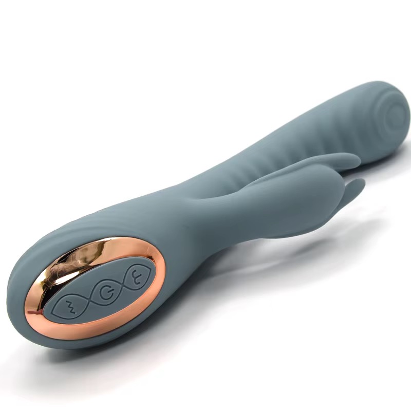 Ribbed Rabbit Vibrator Jamaica grey rechargeable G-spot vibrator