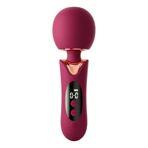 Big Head Wand Vibrator Jamaica rose red LCD wand