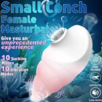 Sea Shell Suction Vibrator Jamaica pink and white clitoral sucker