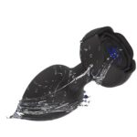 Waterproof black flower vibrating anal plug in soft silicone - Aura Viibe Jamaica