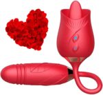 Red licking rose vibrator with thrusting egg - Aura Viibe Jamaica