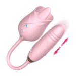 Pink licking rose vibrator with thrusting egg - Aura Viibe Jamaica