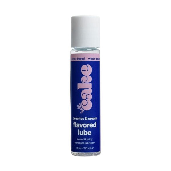 Cake Peaches and Cream Flavored Lube 1oz water-based bottle Jamaica