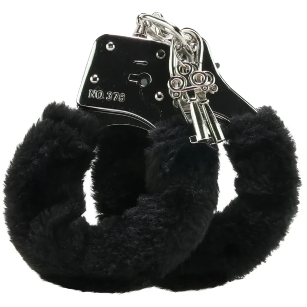 Furry hand cuffs in black Jamaica