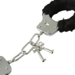 Black furry hand cuffs - view 3