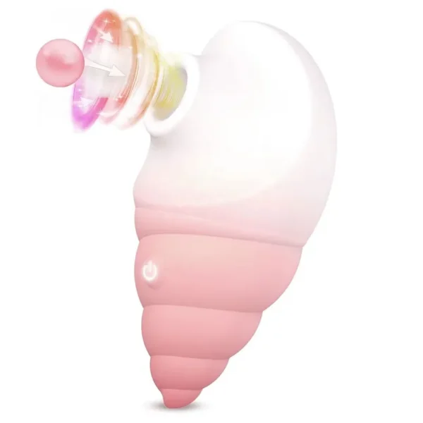 Sea Shell Suction Vibrator Jamaica intense suction pink and white