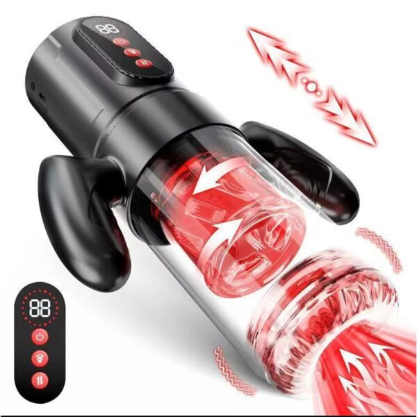 Telescopic masturbator with thrusting and rotating sleeve – Telescopic Masturbator Jamaica – Aura Viibe