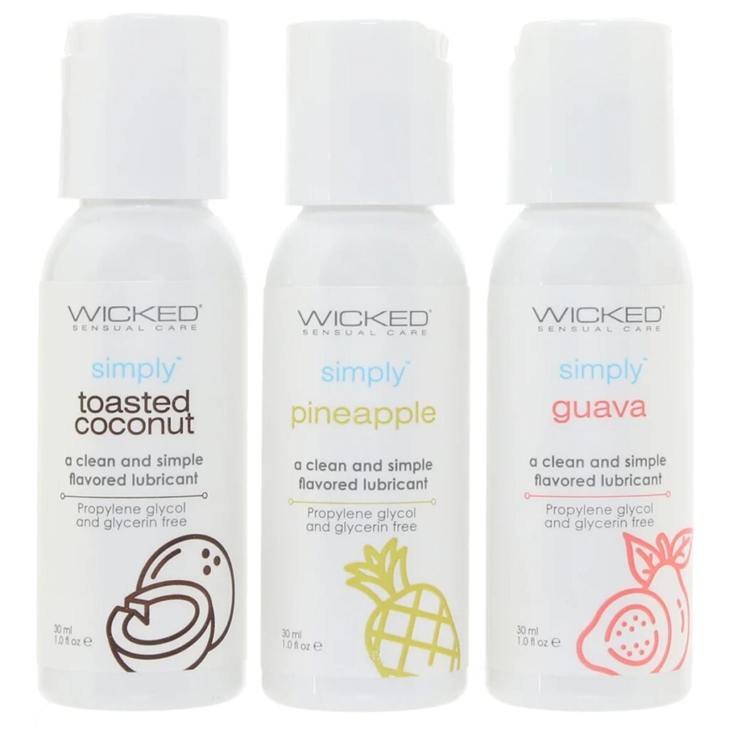 Wicked Simply flavoured lube Jamaica – Toasted Coconut, Pineapple and Guava 1 oz – Aura Viibe